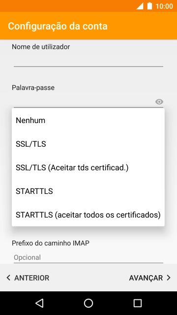 Prima Nenhum para desativar a função.