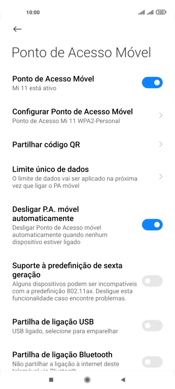 Prima a tecla de início para terminar e voltar ao ecrã inicial.