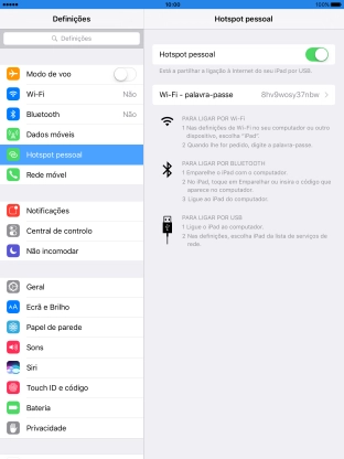 Prima Wi-Fi - palavra-passe e introduza a password pretendida.