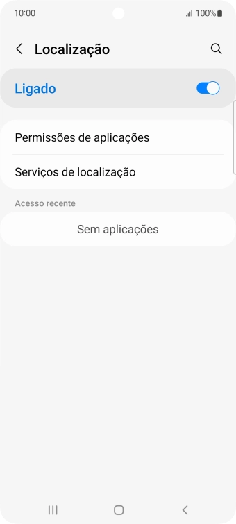 Prima Permissões de aplicações.