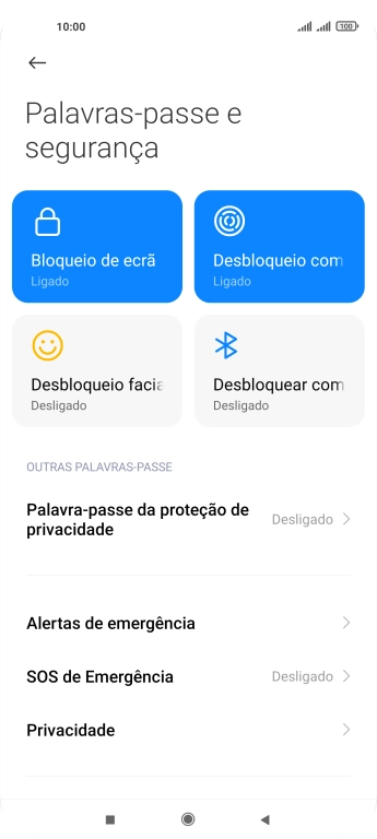 Prima Bloqueio de ecrã.