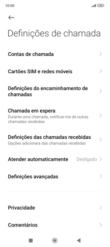 Prima Definições avançadas.