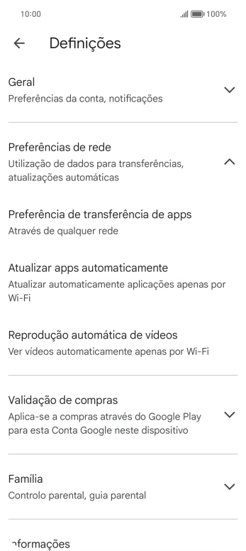 Prima Atualizar apps automaticamente.