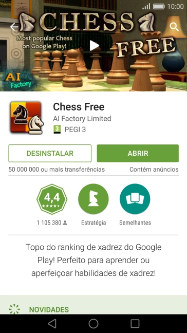Prima a tecla de início para terminar e voltar ao ecrã inicial.