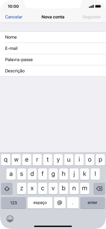 Prima Palavra-passe e introduza a password da sua conta de e-mail.