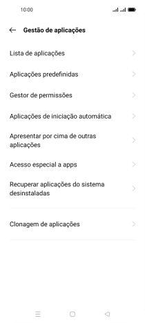 Prima Lista de aplicações.