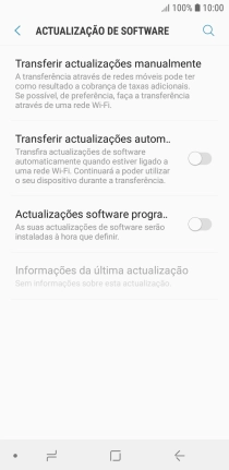 Prima Transferir actualizações manualmente. Se existir uma nova versão de software disponível, será agora indicado no ecrã. Siga as indicações no ecrã para atualizar o software do telefone.