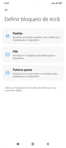 Prima o código de bloqueio do telefone pretendido.