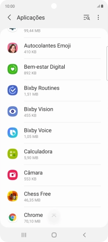 Prima a app pretendida.