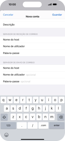 Prima Nome de utilizador e introduza o nome de utilizador da sua conta de e-mail.