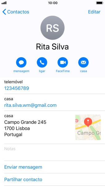 Prima o número pretendido.