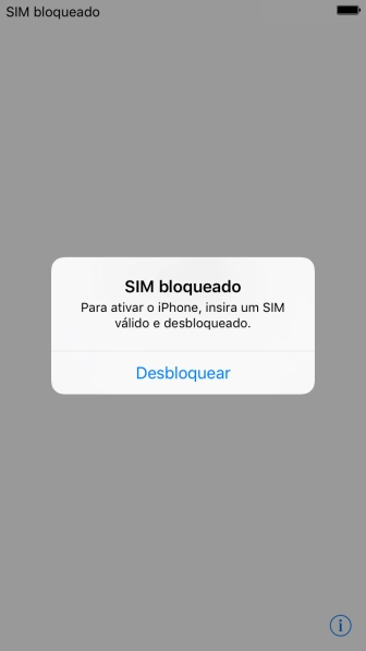 Se o cartão SIM estiver bloqueado, prima Desbloquear.