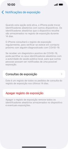 Prima Apagar registo de exposição.