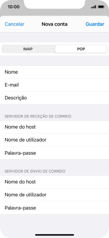 Prima Guardar. A sua conta de e-mail está agora configurada. Se pretender escolher definições adicionais para o servidor de receção e envio, siga os passos seguintes.