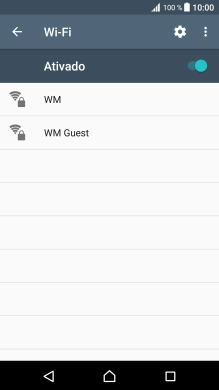 Prima a rede Wi-Fi pretendida.