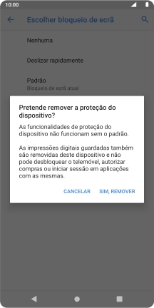 Prima SIM, REMOVER.