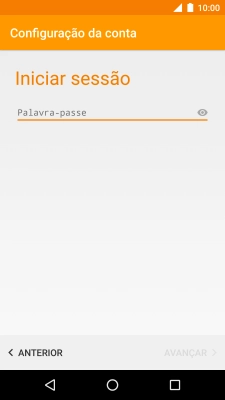 Prima o campo de escrita e introduza a password da sua conta de e-mail Vodafone.