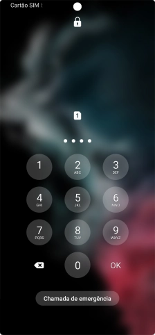 Se solicitado, deve introduzir o código PIN e premir OK.