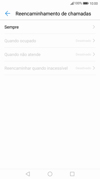 Prima o tipo de desvio pretendido.