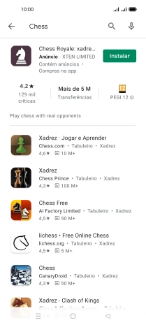 Prima a app pretendida.