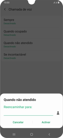 Introduza 123 e prima Activar.