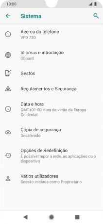 Prima Data e hora.