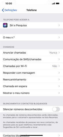 Prima Mostrar o meu número.
