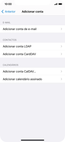 Prima Adicionar conta de e-mail.