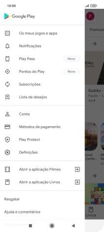 Prima Os meus jogos e apps.