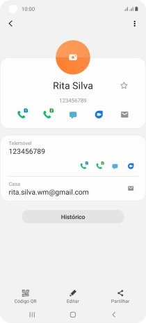 Prima o ícone de chamada junto ao cartão SIM pretendido.