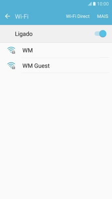 Prima a rede Wi-Fi pretendida.
