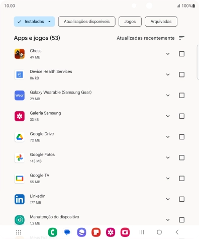 Prima a app pretendida.