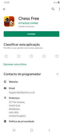 Prima a tecla de início para terminar e voltar ao ecrã inicial.