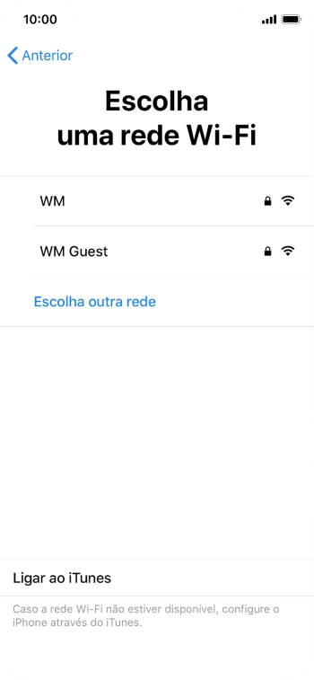 Prima a rede Wi-Fi pretendida.
