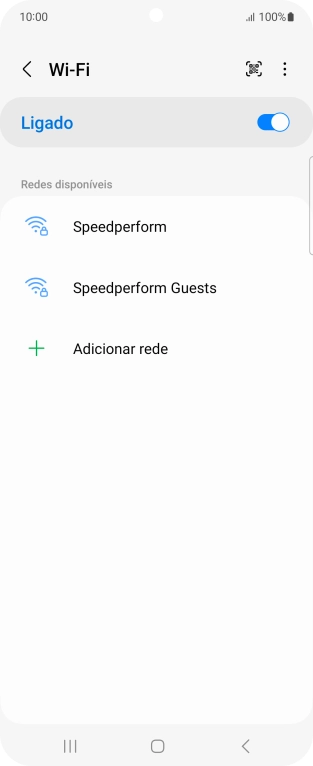 Prima o ícone de menu.