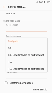 Prima Desligado para desativar a função.