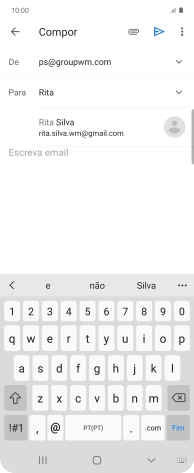 Prima o contacto pretendido.