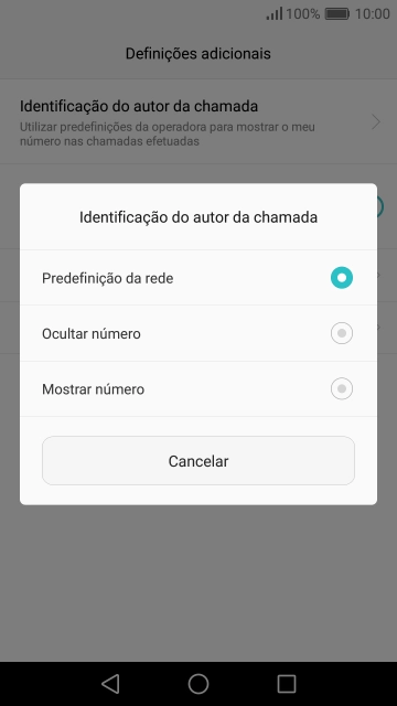 Prima Mostrar número para ativar a visualização do seu número.
