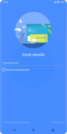 Prima Palavra-passe e introduza a password da sua conta de e-mail.