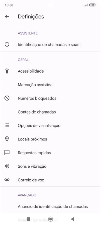 Prima Correio de voz.