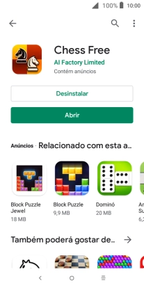 Prima a tecla de início para terminar e voltar ao ecrã inicial.