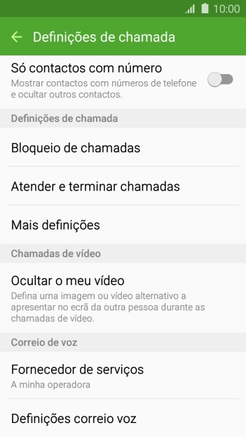 Prima Definições correio voz.