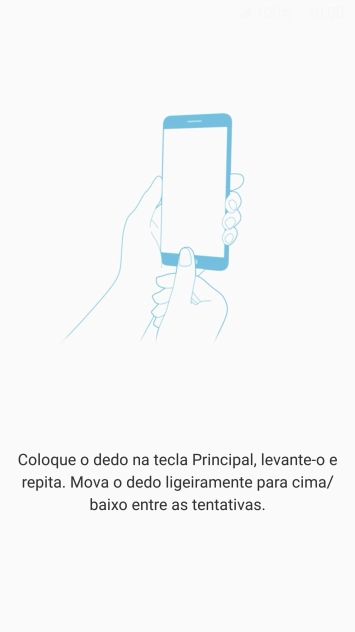 Siga as indicações no ecrã para adicionar a sua impressão digital.