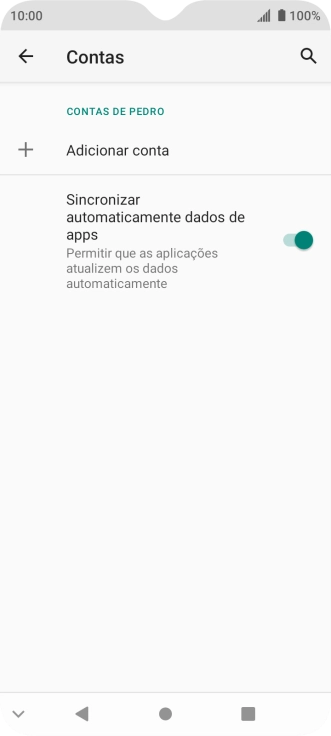 Prima Adicionar conta.