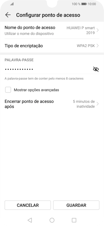 Prima Nome do ponto de acesso.