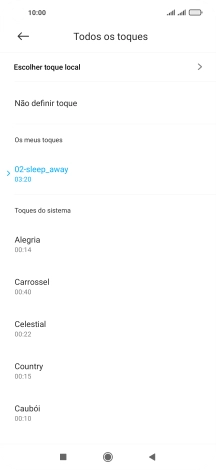 Prima a tecla de início para terminar e voltar ao ecrã inicial.