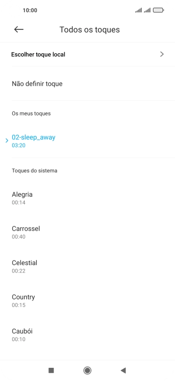 Prima a tecla de início para terminar e voltar ao ecrã inicial.