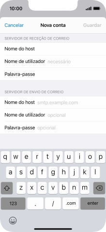 Prima Nome de utilizador e introduza o nome de utilizador da sua conta de e-mail.