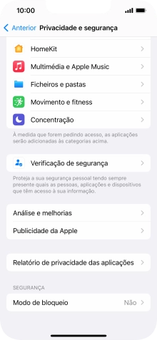 Prima Relatório de privacidade das aplicações.