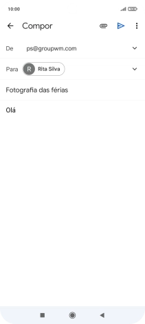 Prima o ícone de anexo.